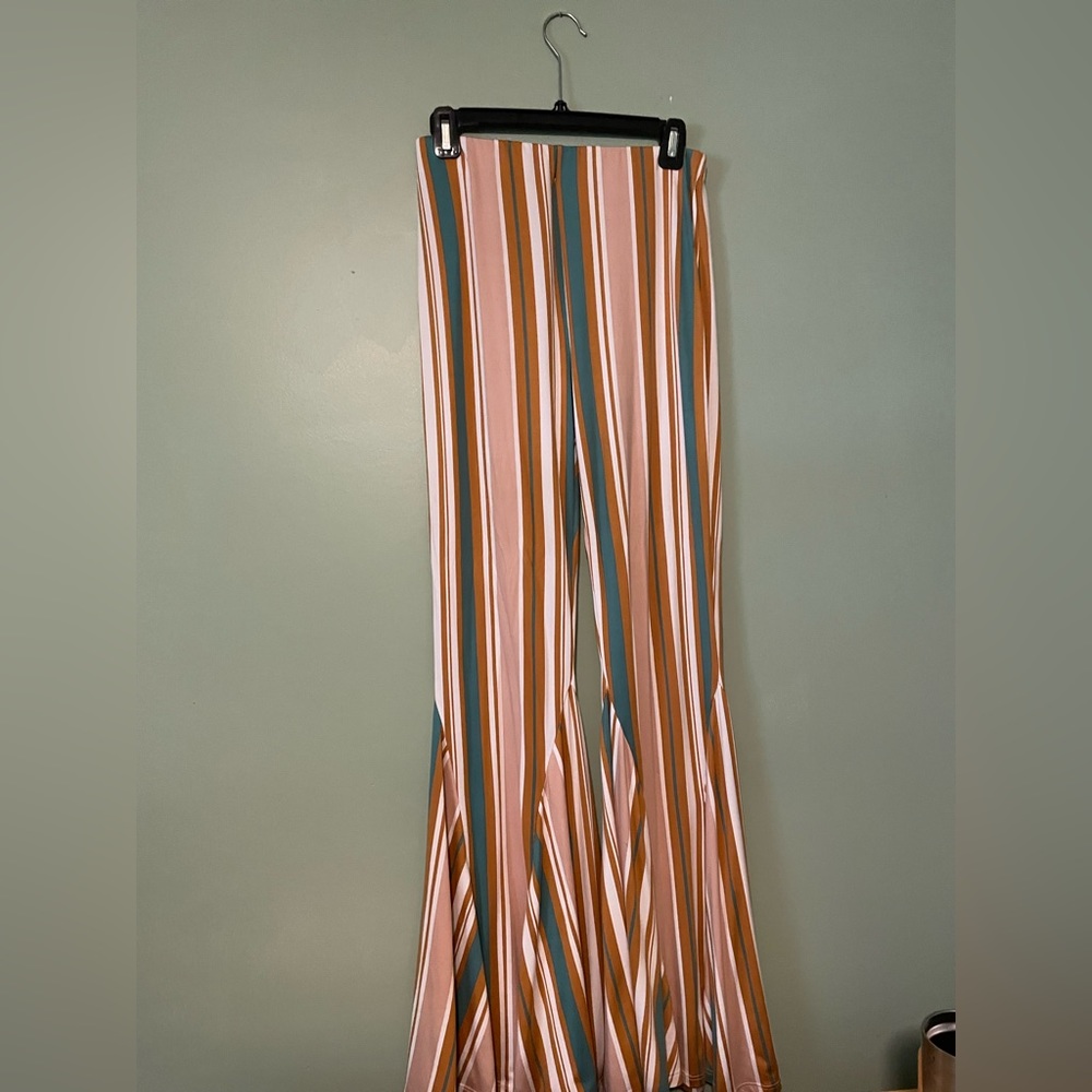 Andree Multi-Colored Striped Bell Bottoms
